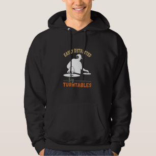 Plattenspieler-DJ leicht abgelenkt Dance Music Tec Hoodie