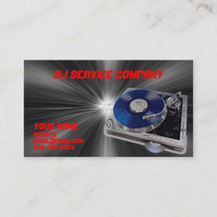 Plattenspieler DJ Visitenkarte