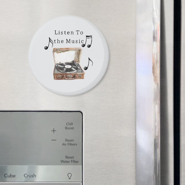 Plattenspieler Musiknoten Magnet (In Situ (Kühlschrank))