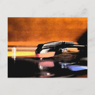 Plattenspieler-Postkarte Postkarte