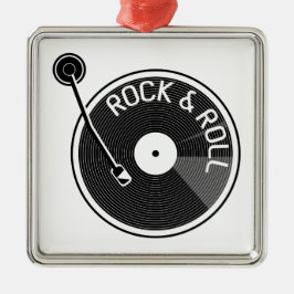 Plattenspieler-Rock und Vinyl-Vinyl-Schallplatte Ornament Aus Metall