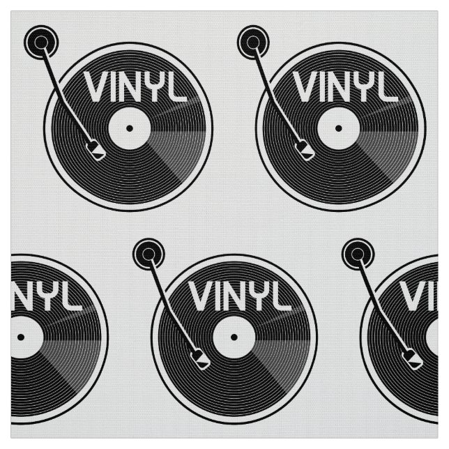 Plattenspieler-Rock und Vinyl-Vinyl-Schallplatte Stoff (Muster)