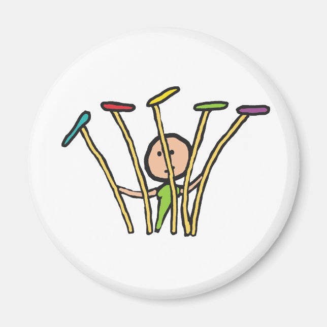 Plattenspinnen Magnet (Vorne)