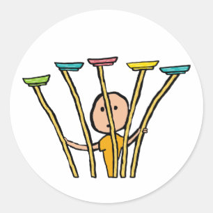 Plattenspinnen Runder Aufkleber