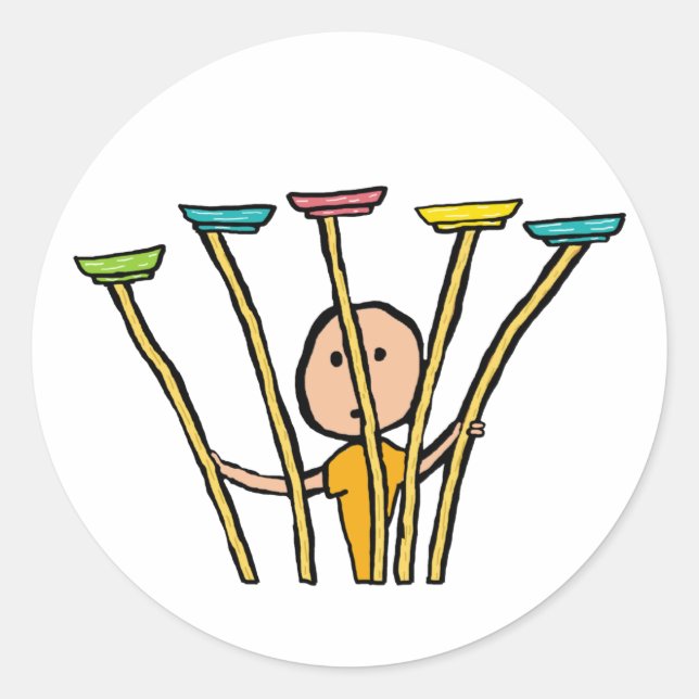 Plattenspinnen Runder Aufkleber (Vorderseite)