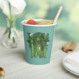 Platterbsen Ethnic Garden Themed Baby Dusche Pappbecher