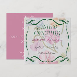 PLATTERBSEN WATERCOLOR BLUME GRAND ÖFFNUNG INVITE EINLADUNG