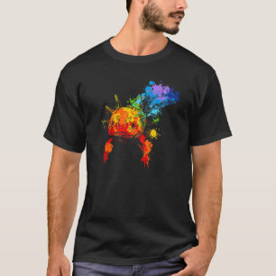 Plattering Paint Axolotl Tropfen Malerei Axolotl T-Shirt