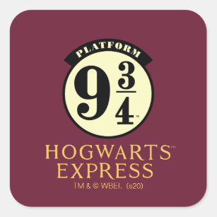 Plattform 9 3/4 HOGWARTS™ EXPRESS-Symbol Quadratischer Aufkleber