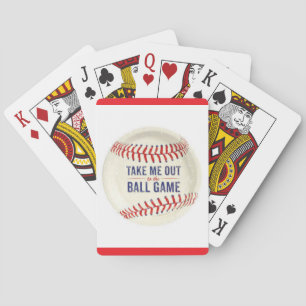 Plattform der Spielkarten mit einem Baseball
