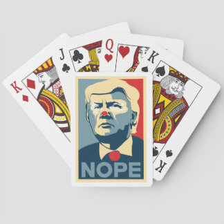 Plattform Donald Trump "NOPE" o Karten Spielkarten
