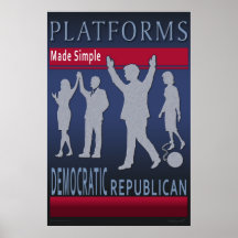 Plattformen aus einem einfachen 1-Poster
