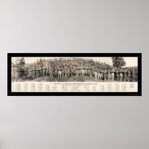 Plattsburgh NY Artillery Foto 1916 Poster