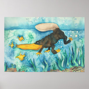 "Platty" die Platypus von Mike Quinn Poster