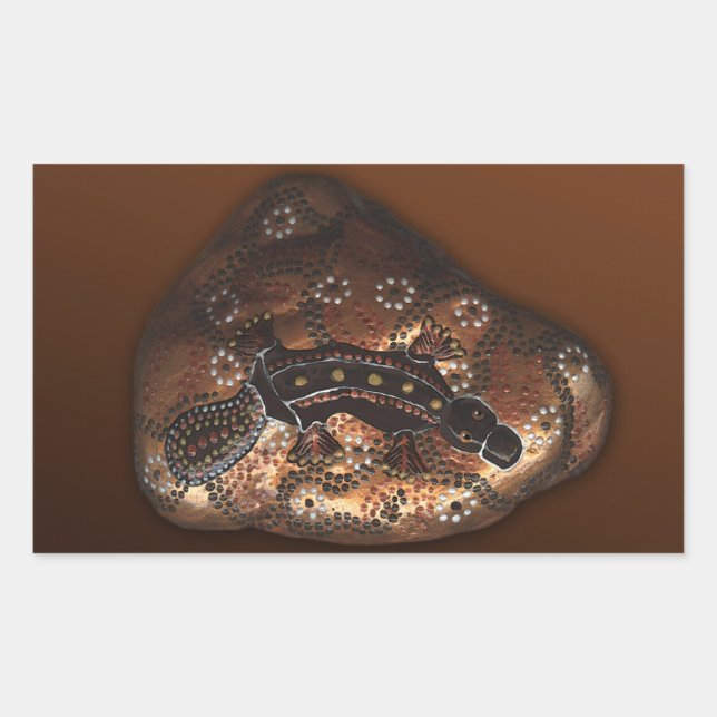 Platypus Art Rechteckiger Aufkleber (Vorderseite)