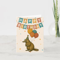 Platypus Birthday Card - Niedliche Aussie Animal