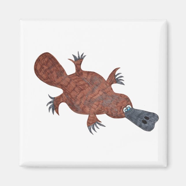 PLATYPUS CARTOON ART MAGNET (Vorne)