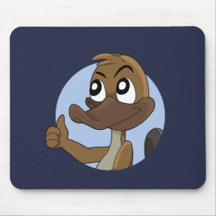Platypus, das Daumen gibt, up Cartoon Mousepad