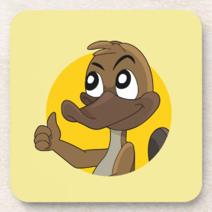 Platypus, der die Cartoon-Getränkekoaster aufnimmt Getränkeuntersetzer