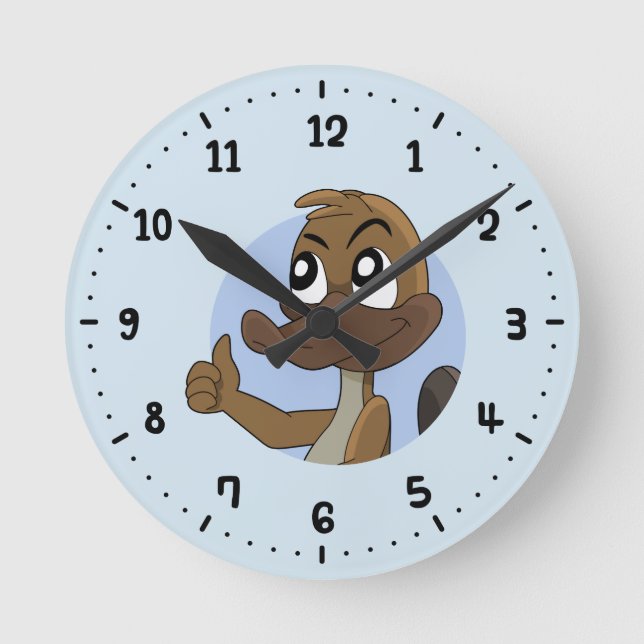 Platypus, der rund um die Uhr den Cartoon hochhält (Vorderseite)
