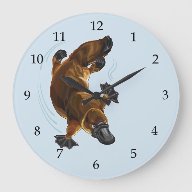 Platypus Große Wanduhr (Vorderseite)