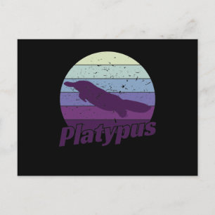 Platypus im Retro Style Postkarte