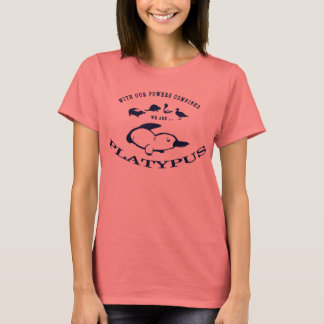 Platypus Ladys' Ringer T-Shirt - Blau