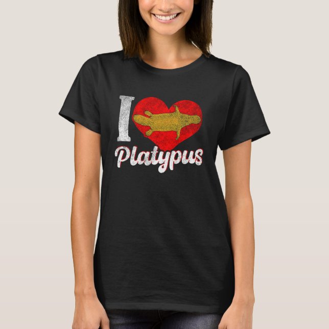 Platypus Love Australia Australian Animal T-Shirt (Vorderseite)
