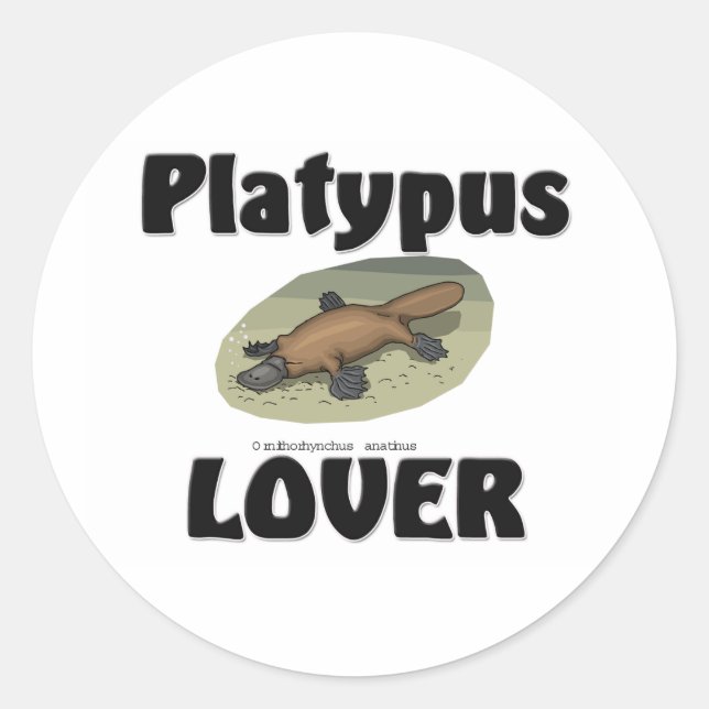 Platypus Lover Runder Aufkleber (Vorderseite)