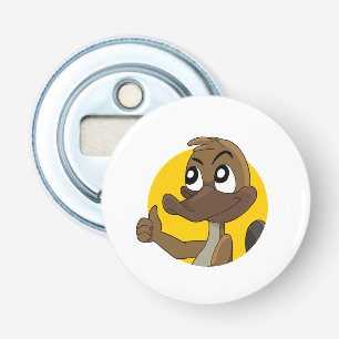 Platypus mit Daumen auf Cartoon Flaschenöffner