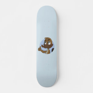 Platypus mit Daumen auf Cartoon Skateboard