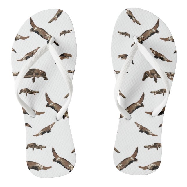 Platypus (Ornithorhynchus anatinus) Flip Flops (Fußbett)