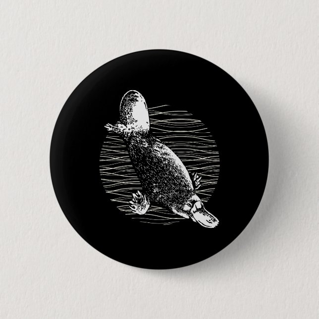 Platypus Outback Wildlife Nature Platypus Button (Vorderseite)