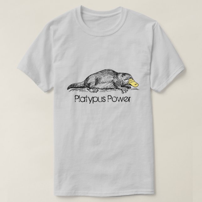 Platypus-Power Australische Monotreme Individualit T-Shirt (Design vorne)
