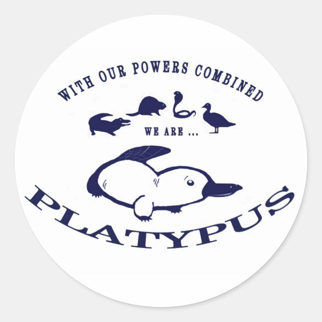 Platypus-Sticker Runder Aufkleber (Vorderseite)