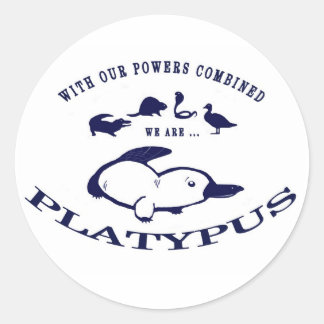 Platypus-Sticker Runder Aufkleber