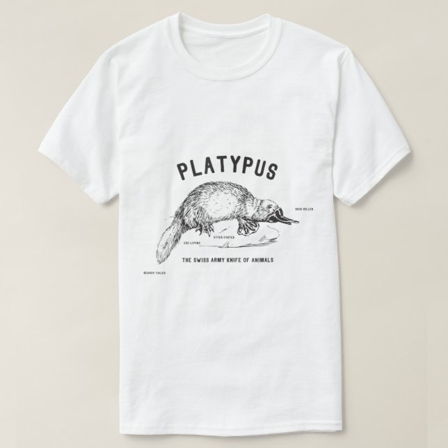 Platypus Swiss Army Knife of Animals T-Shirt (Design vorne)
