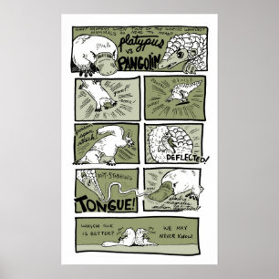 Platypus vs. Pangolin Poster