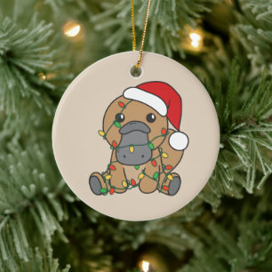 Platypus Weihnachts-Wintertiere Urlaub Platypus Keramik Ornament