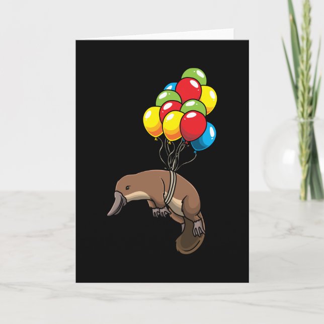 Platypus with Ballons Karte (Vorderseite)