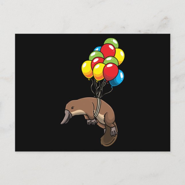 Platypus with Ballons Postkarte (Vorderseite)