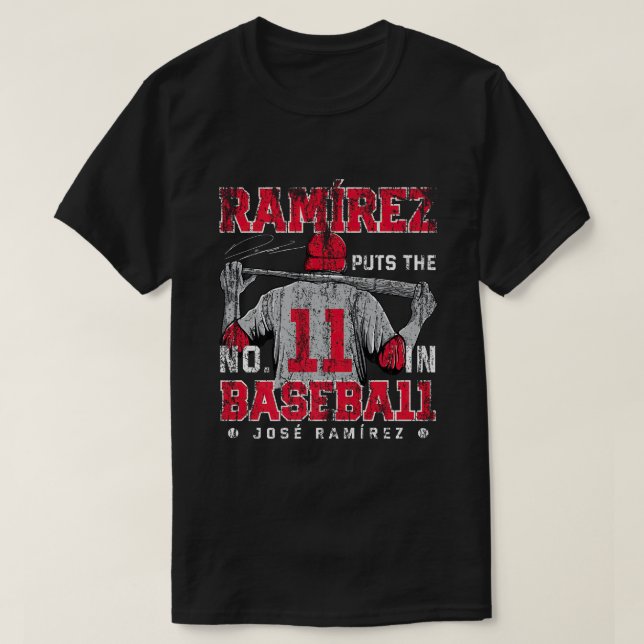 Platz 11 im Baseball Jose Ramirez Cleveland MLBPA T-Shirt (Design vorne)