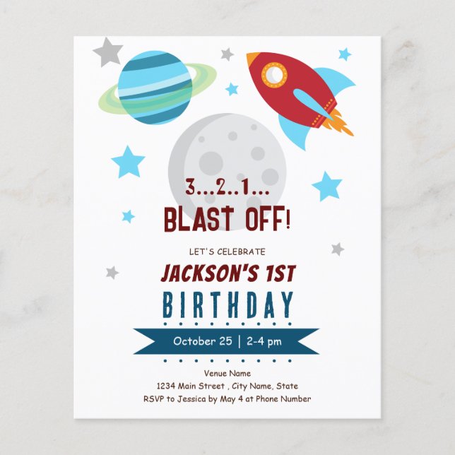 Platz 1 Geburtstag Budget (Vorderseite)