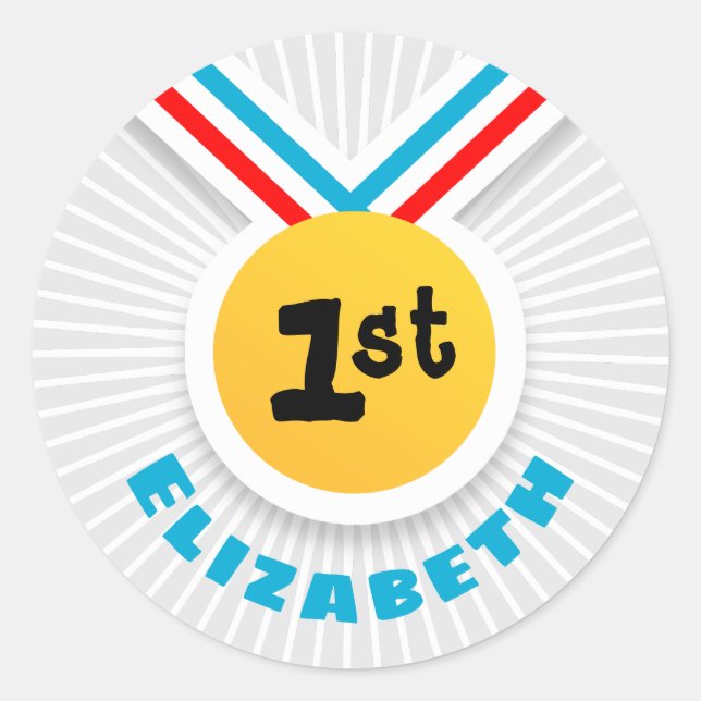 Platz 1 runder aufkleber (Vorderseite)