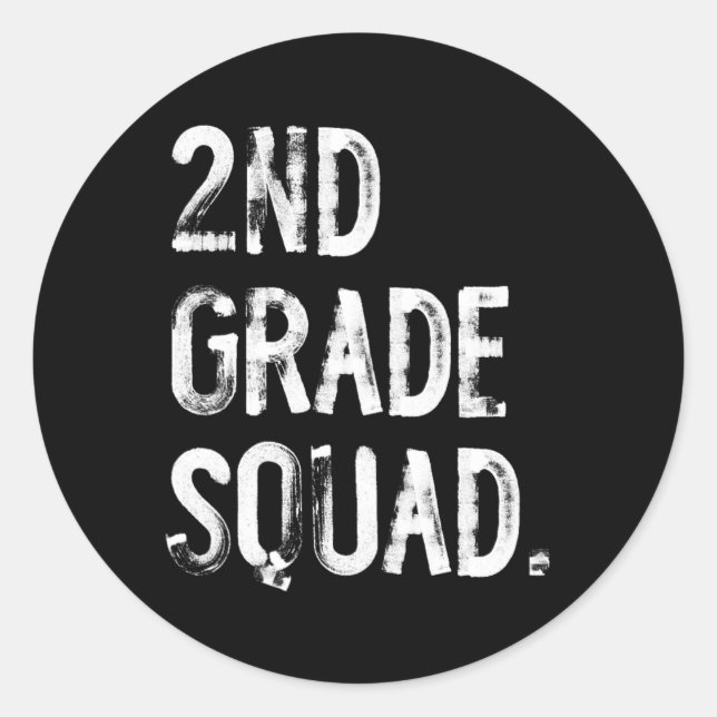 Platz 2 der Klasse zurück zum Lehrer Runder Aufkleber (Vorderseite)