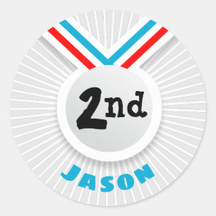 Platz 2 runder aufkleber