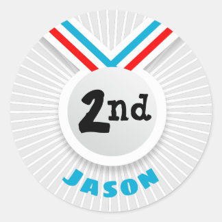 Platz 2 runder aufkleber
