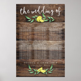 PLATZ 31 - 60 | Rustic Wood Lemon Wedding Poster