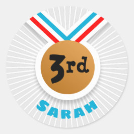 Platz 3 runder aufkleber