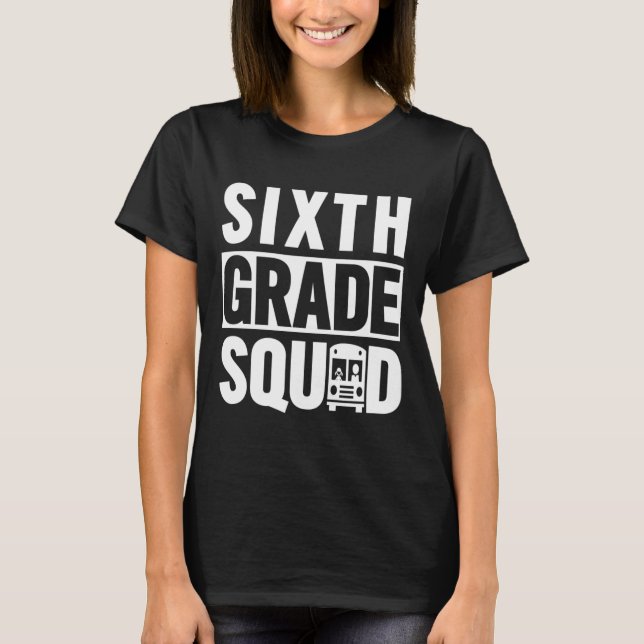 Platz 6 (6. Klasse - Weißer Text) T-Shirt (Vorderseite)